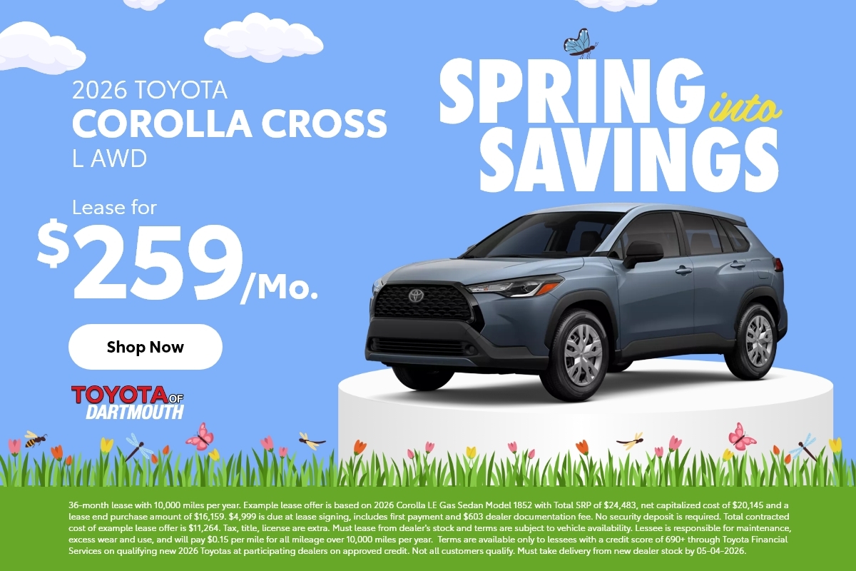 toyota corolla cross lease deals at Toyota of Dartmouth