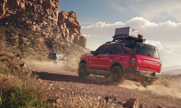 2026 Ford Bronco Sport driving in desert with luggage