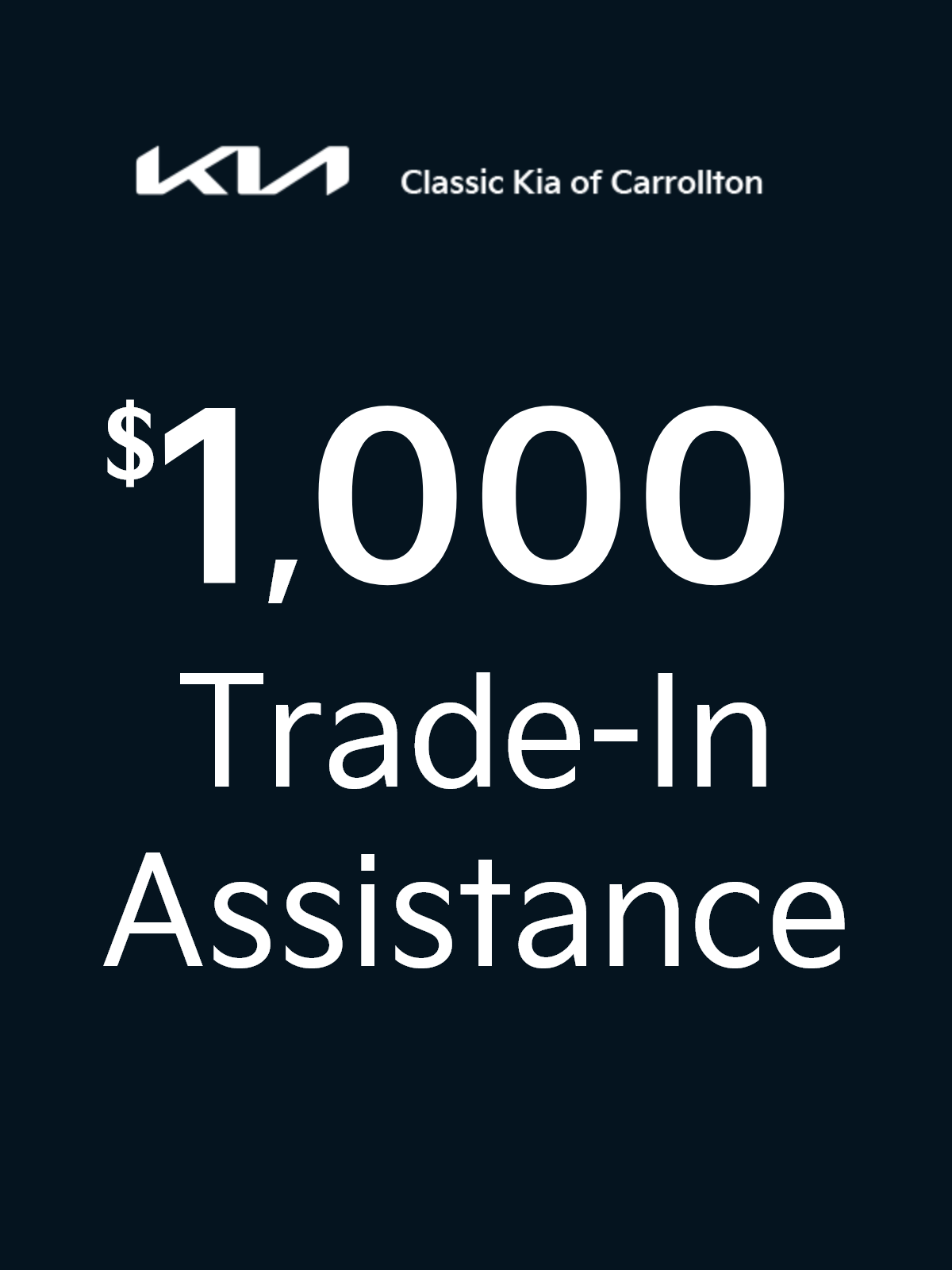 $1,000 trade in assistance