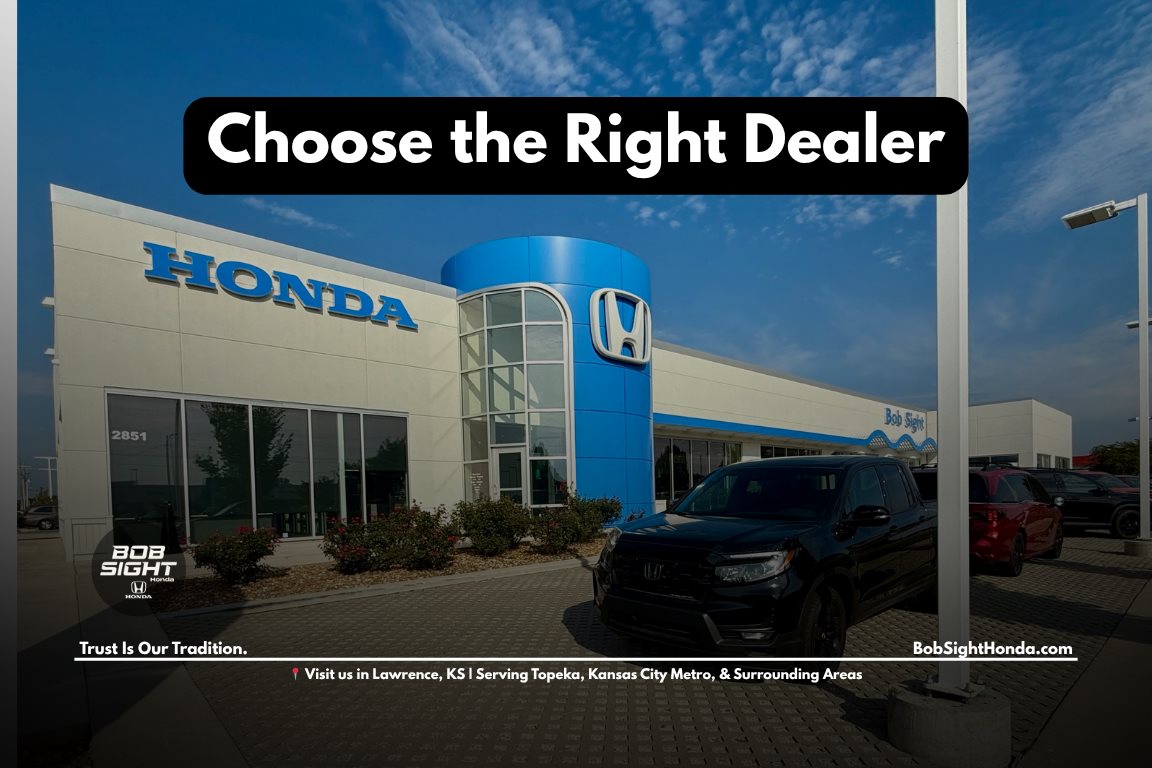 Honda dealership near me in Lawrence KS at Bob Sight Honda showing showroom inventory and service support for drivers in Douglas County and Kansas City Metro