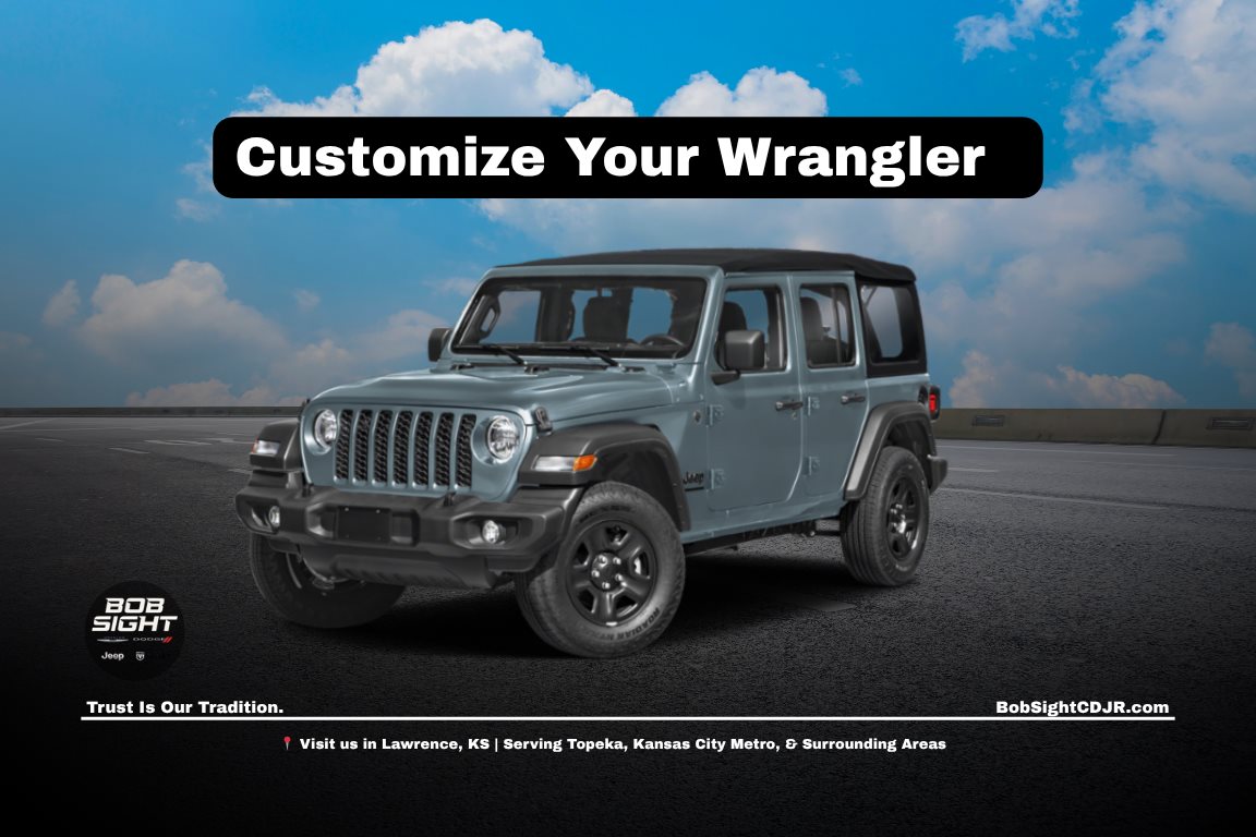 Jeep Wrangler customization options in Lawrence KS at Bob Sight CDJR for Kansas City Metro drivers building a lifestyle-focused SUV