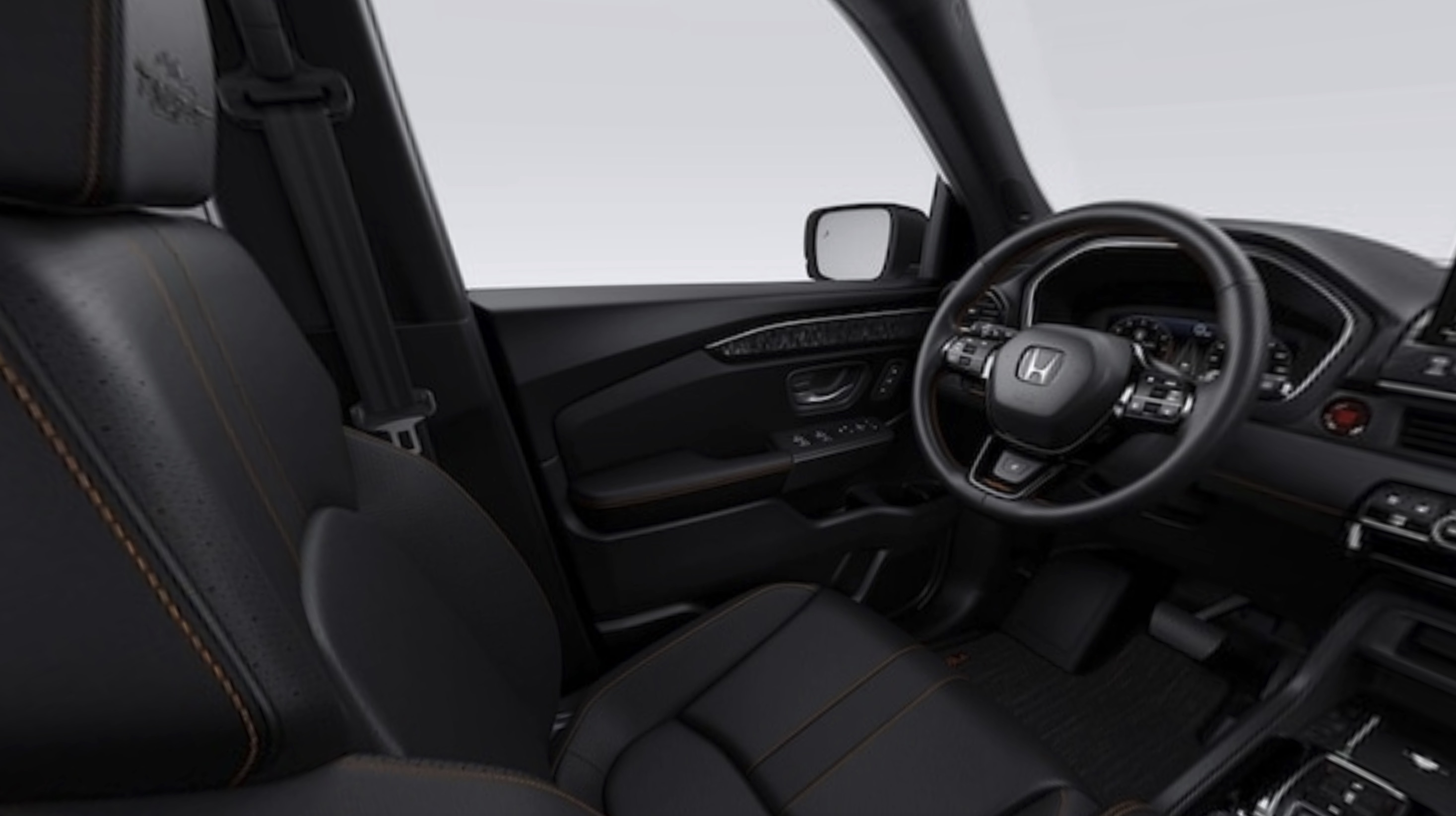 2026 Honda Passport Black Perforated Leather with Contrast Stitching interior seating