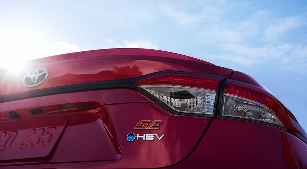 Brakelight on a red 2026 Toyota Corolla bumper