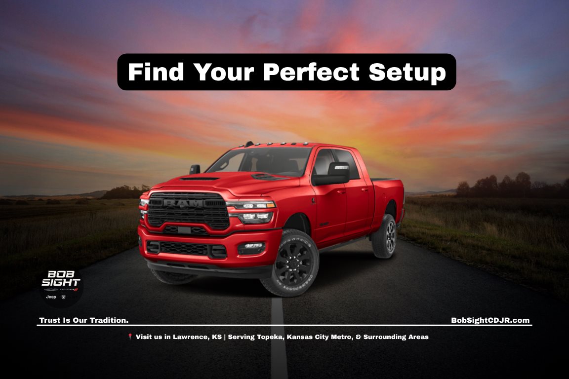 Ram truck bed sizes and configurations in Lawrence Kansas showing different cab and bed setups for work and hauling needs