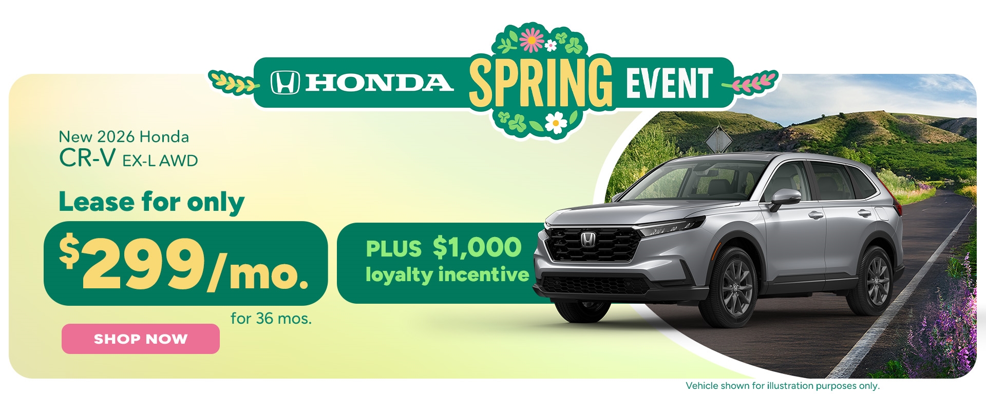 Lease for only $299/mo for 36 months