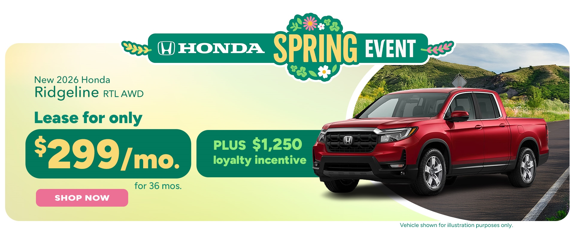 Lease for only $299/mo for 36 months