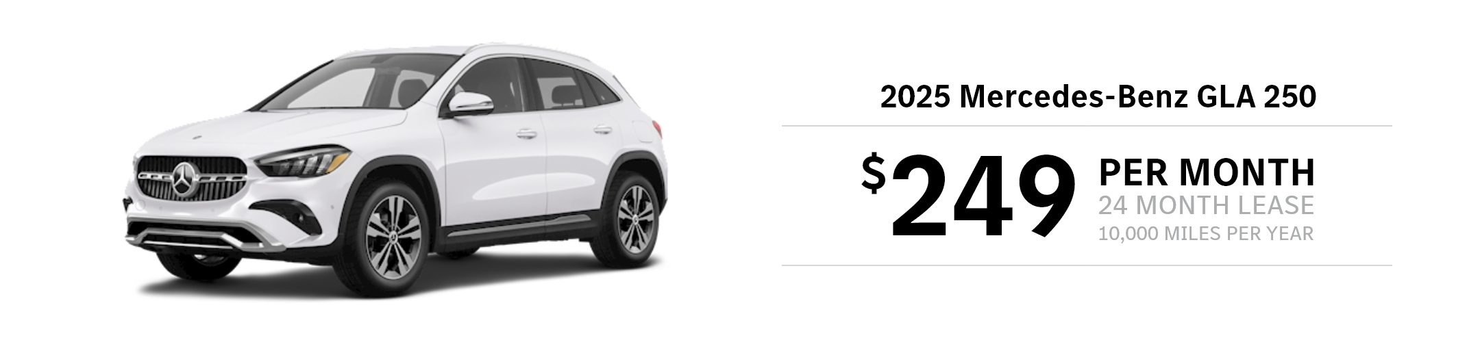 2025 Mercedes-Benz GLA 35 AMG 4MATIC Sedan Lease Special