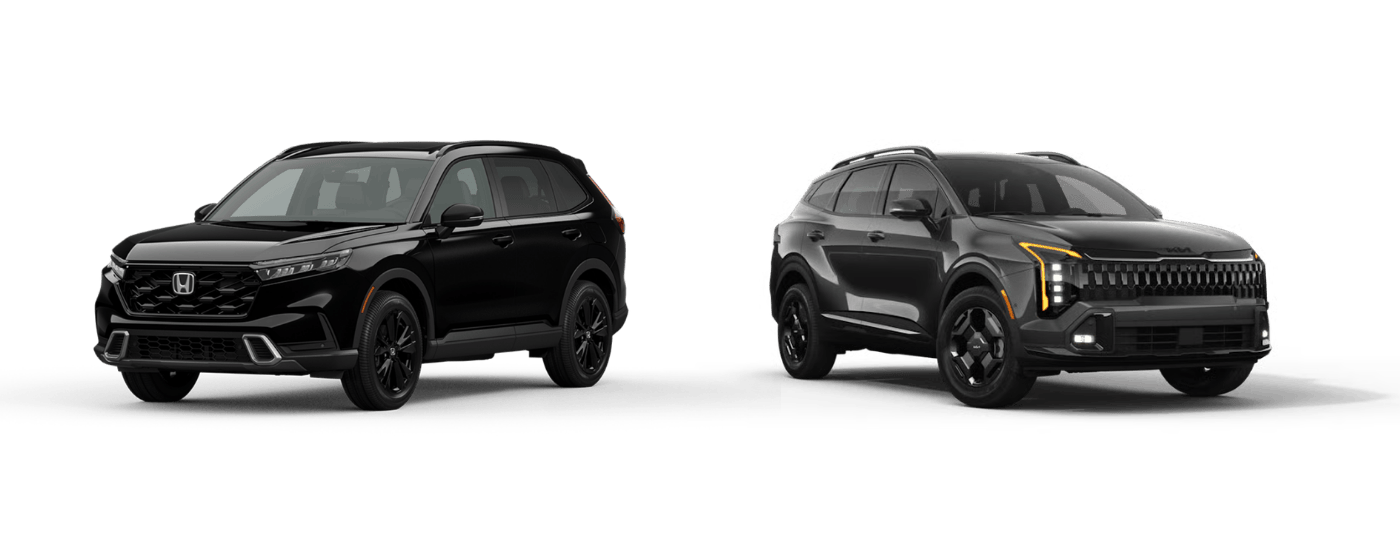 Black 2026 Honda CR-V vs black 2026 Kia Sportage comparison
