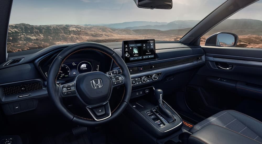 Steering wheel and center console of a 2026 Honda CR-V