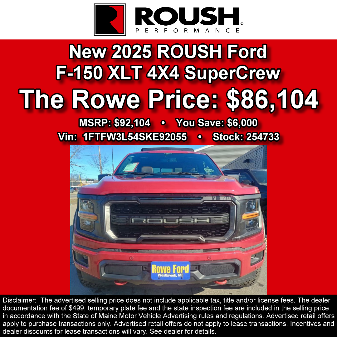 2025 Ford ROUSH F-150 XLT 4x4 SuperCrew Offer