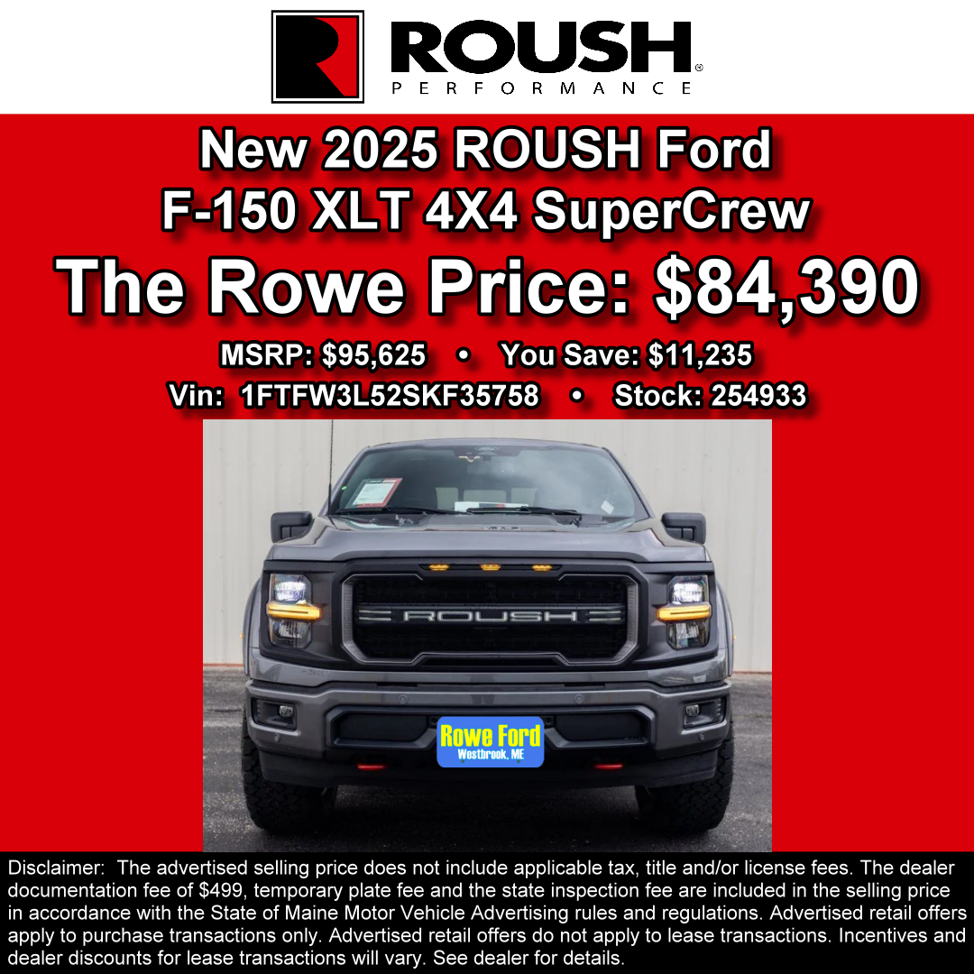 2025 Ford ROUSH F-150 XLT 4x4 SuperCrew Offer