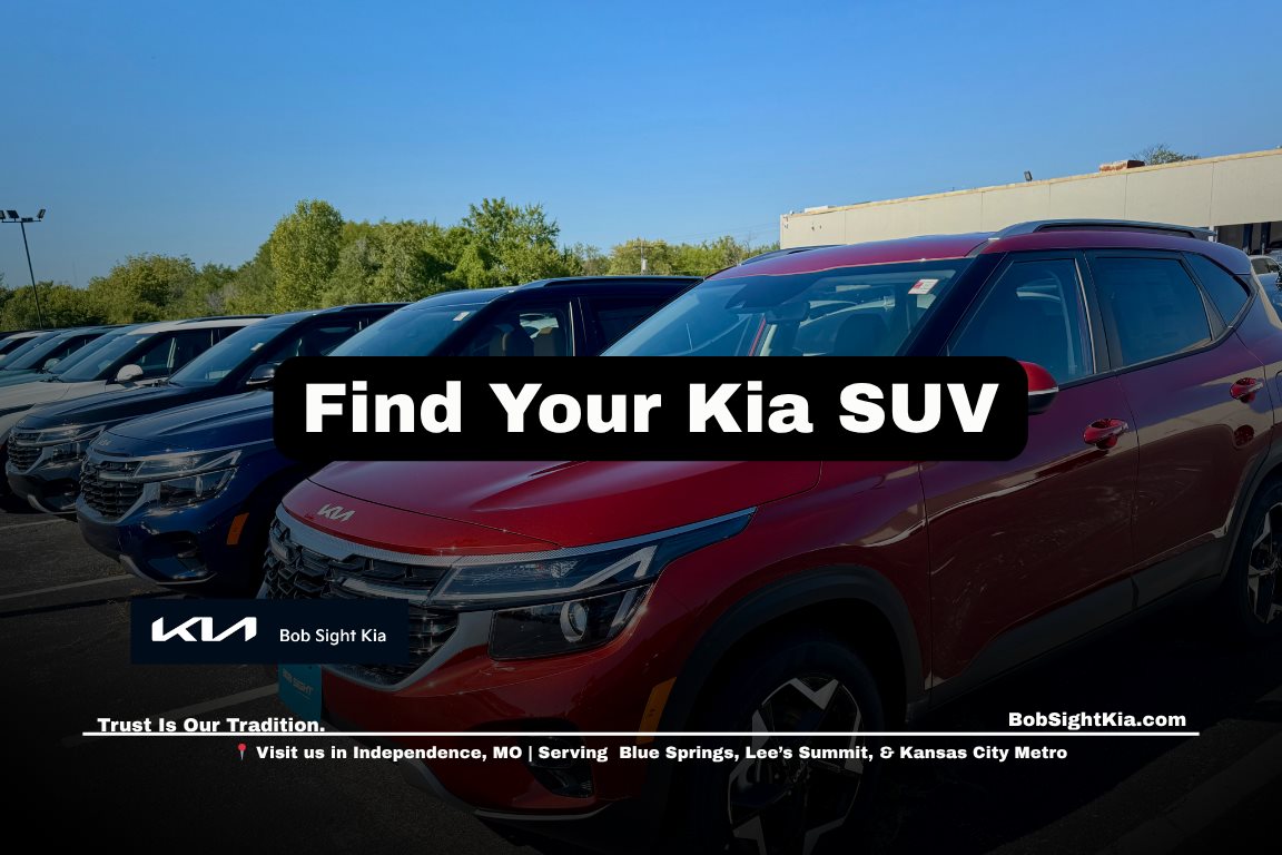 Kia SUV lineup for sale at Bob Sight Kia in Independence Missouri serving Liberty and Kansas City Metro drivers