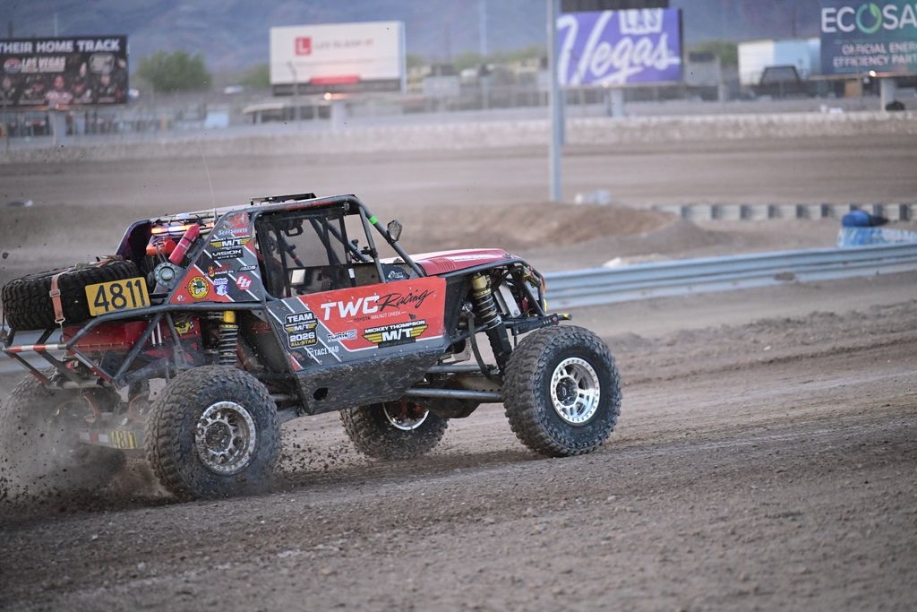 Monster truck in dirt