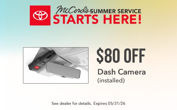 $80 Off Dash Camera Installed