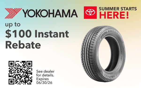 100 Yokohama instant rebate