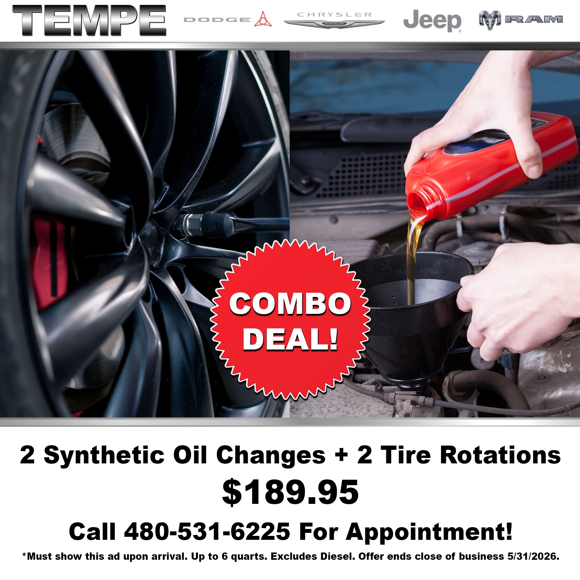 2 Synthetic Oil/Filter Changes