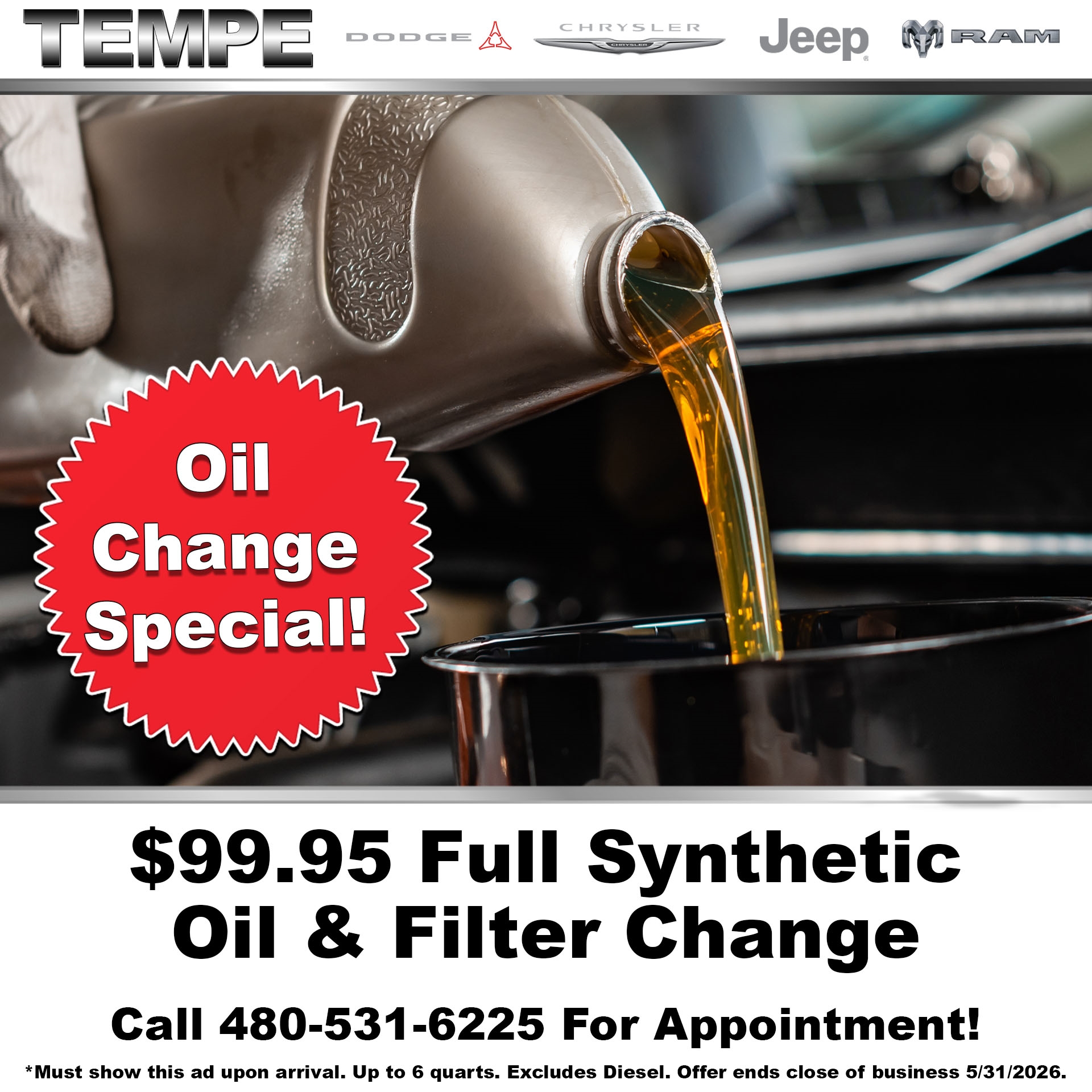 Full Synthetic Oil and Filter