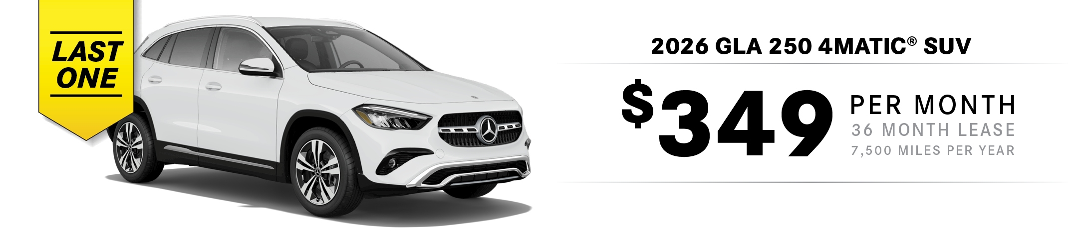 2026 Mercedes-Benz GLA 250 4MATIC SUV Lease Special