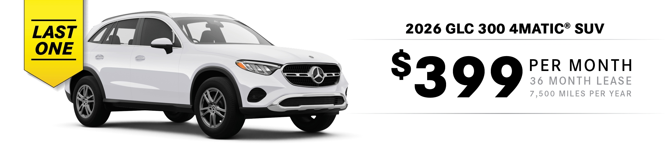 2026 Mercedes-Benz GLC 300 4MATIC SUV Lease Special