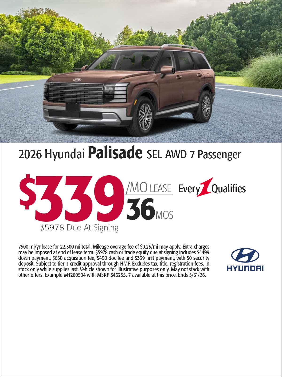 2026 Hyundai Palisade SEL AWD