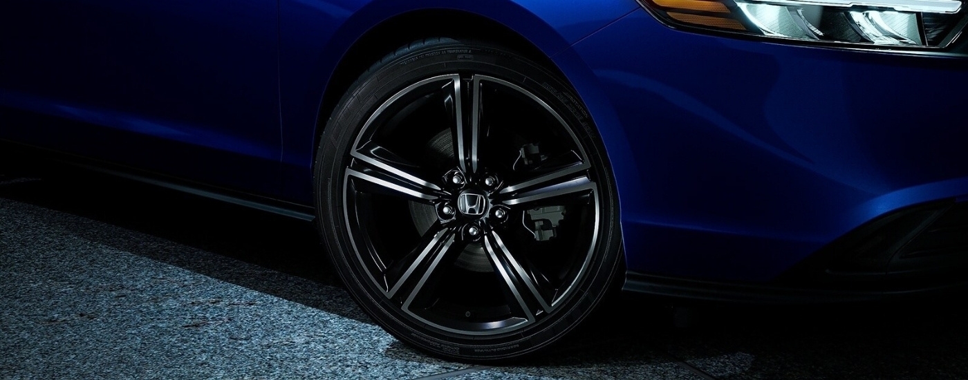 Wheel on a blue 2026 Honda Accord Hybrid Sport