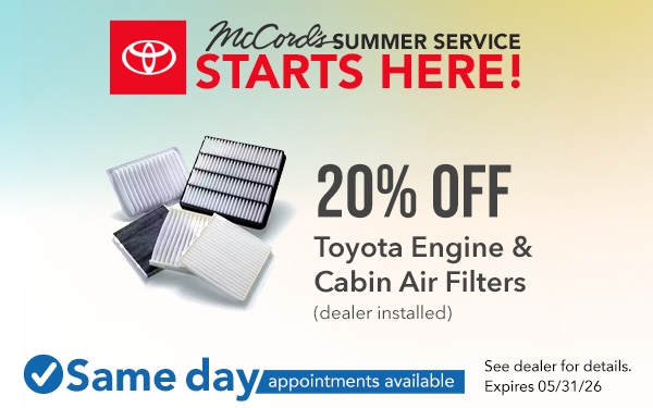 Toyota Engine & Cabin Air 