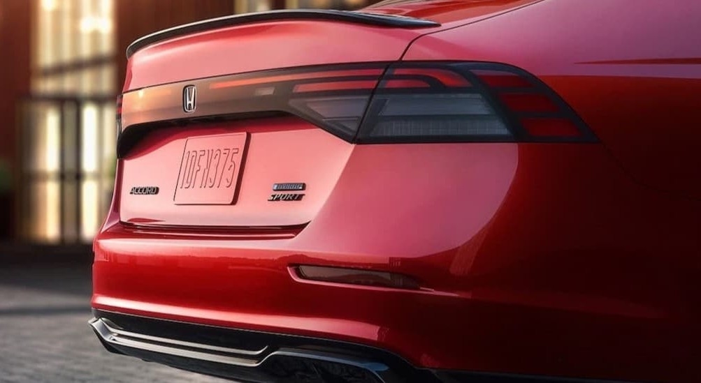 The trunk of a 2026 Honda Accord Hybrid Sport.
