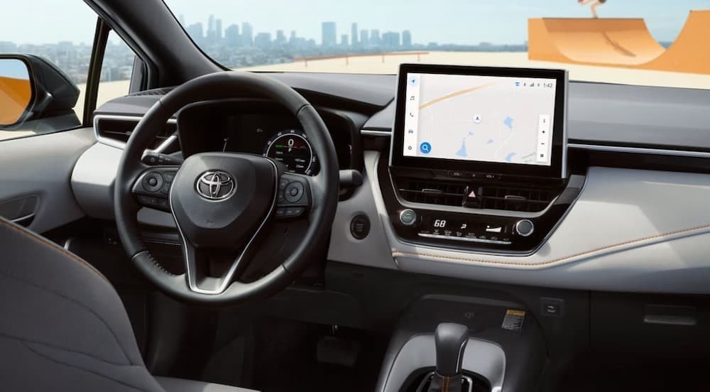 Black dash in a 2026 Toyota Corolla.