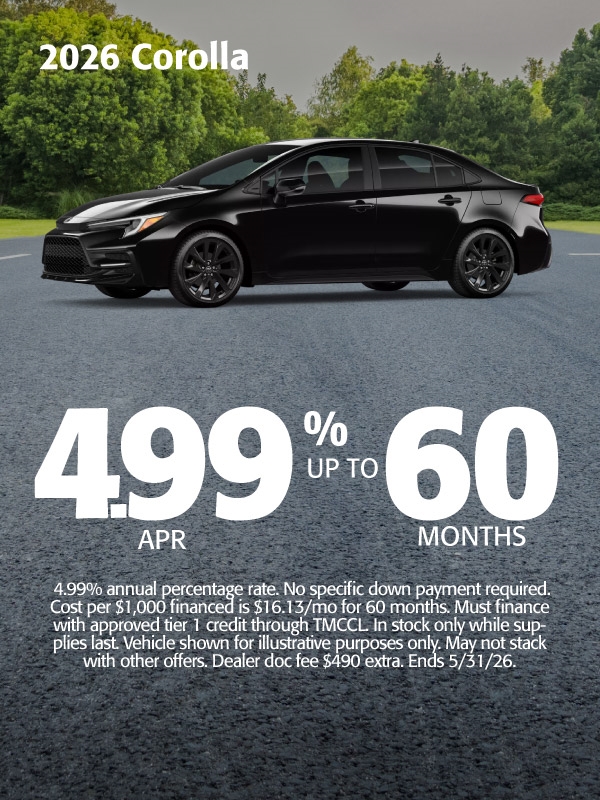 Select 2026 Toyota Models