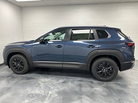 blue 2026 Mazda CX-50 Hybrid SUV parked at the Bountiful Mazda dealership in Bountiful, UT
