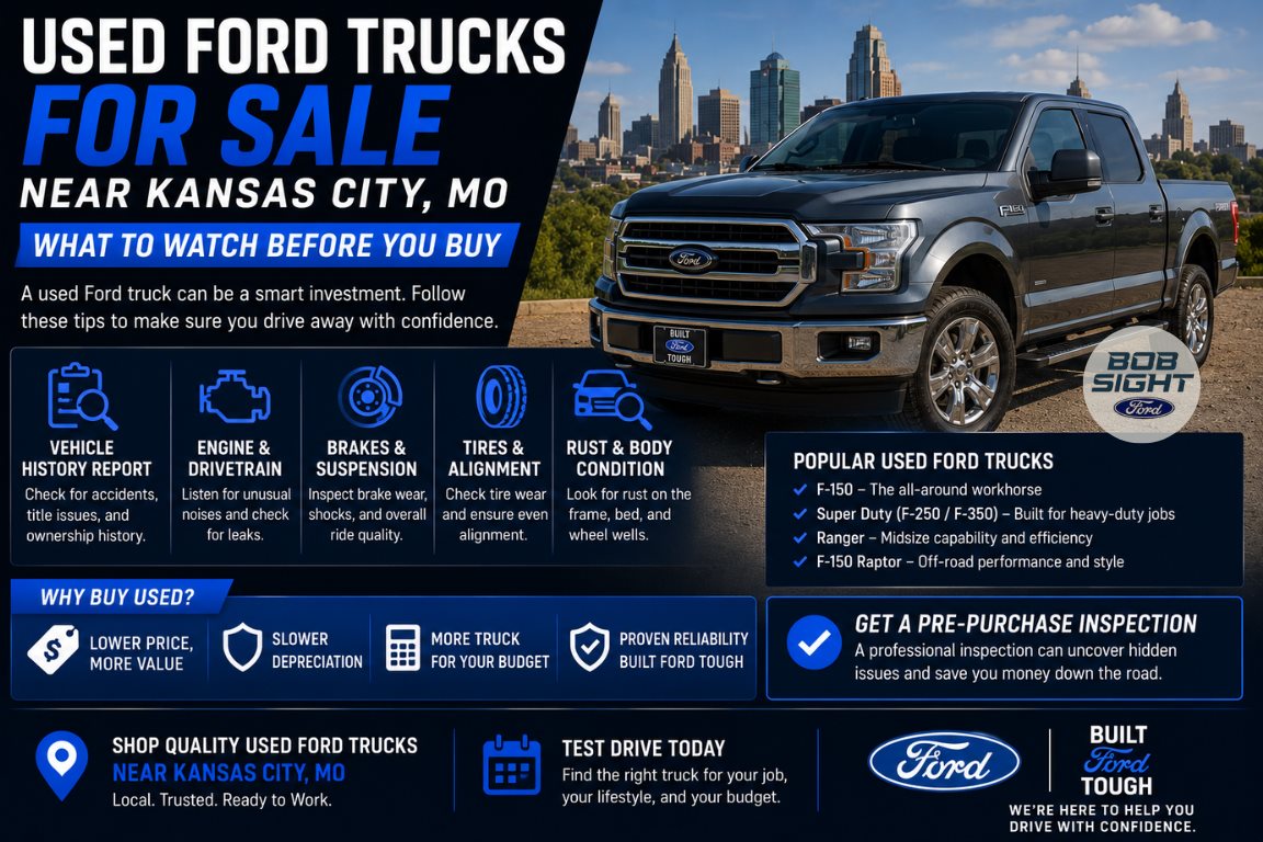 Used Ford trucks for sale near Kansas City Missouri at Bob Sight Ford in Lee’s Summit