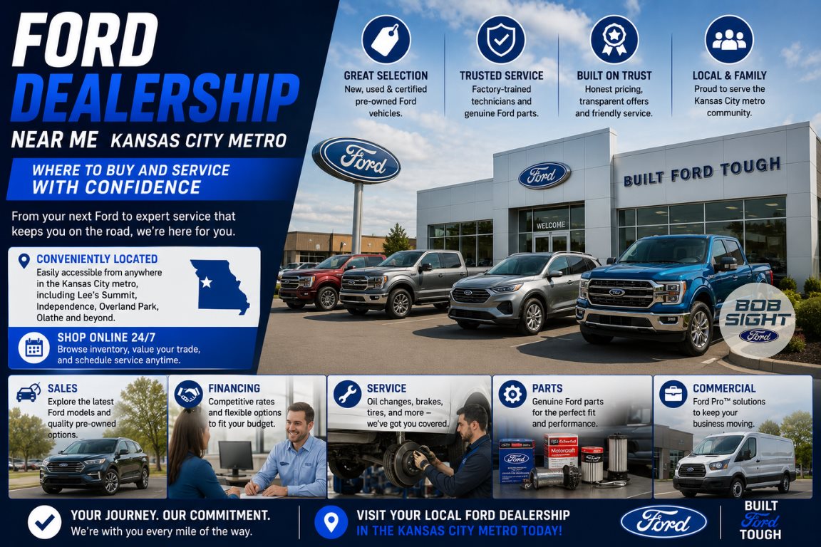Ford dealership near Kansas City Metro at Bob Sight Ford in Lee’s Summit Missouri