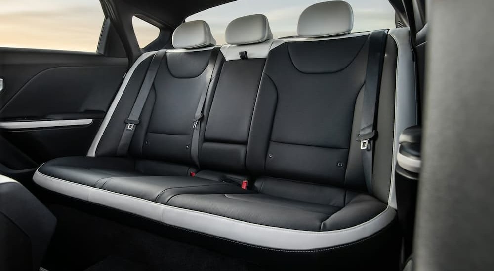 Black and gray rear interior in a 2026 Kia K4.