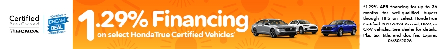 1.29% APR Financing on CPO