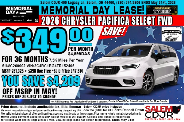 2026 Chrysler Pacifica Select