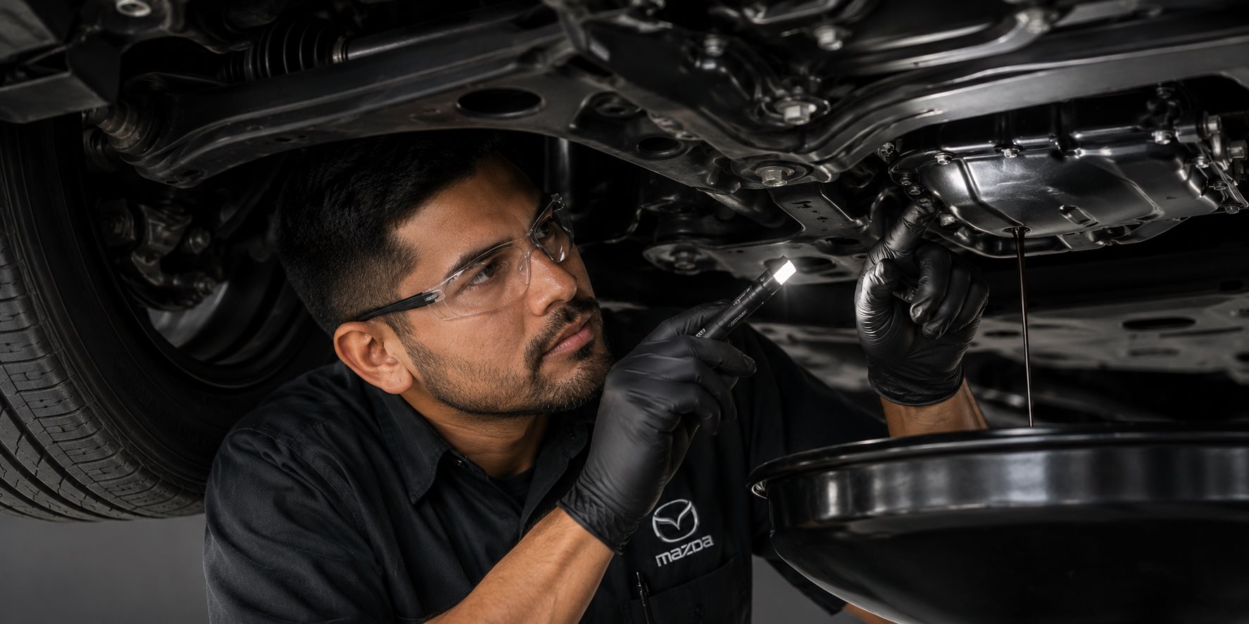 Mazda SKYACTIV engine oil change service at Brickell Mazda in Miami