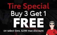 Tire Special: Buy 3 Get 1 Free