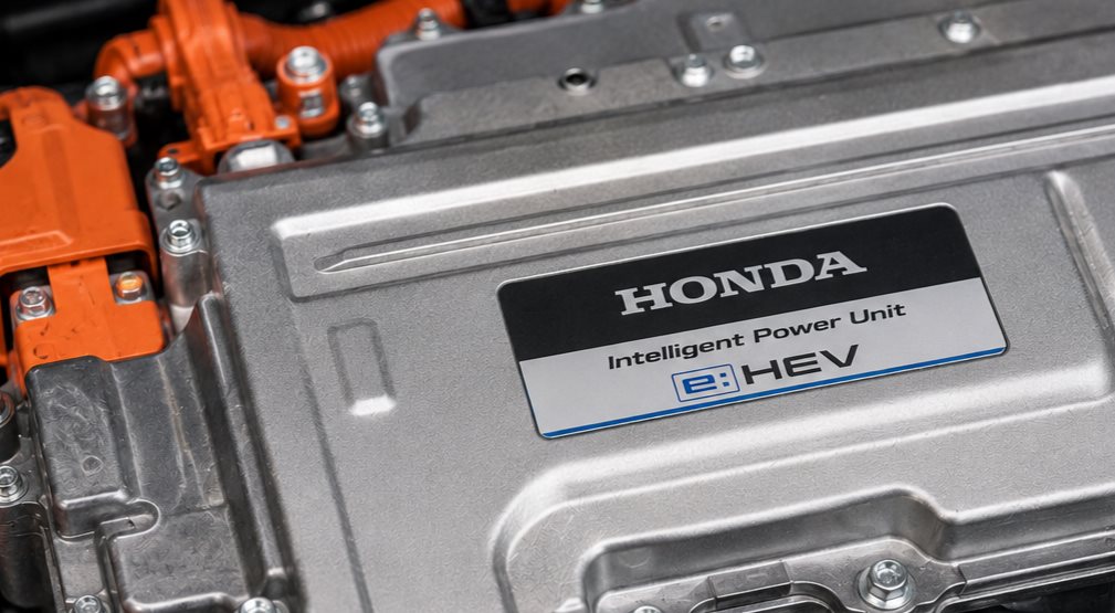 Honda hybrid Intelligent Power Unit battery pack with orange high-voltage cabling