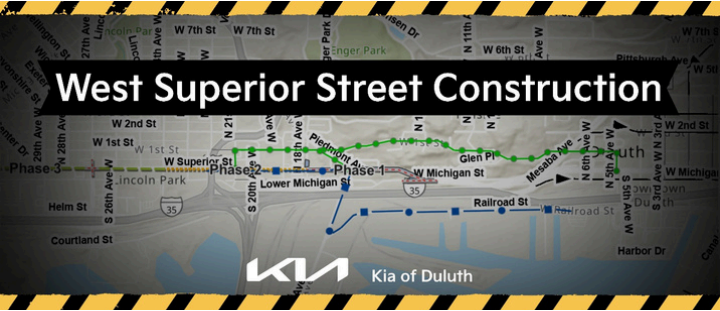 West Superior Street Construction Kia of Duluth