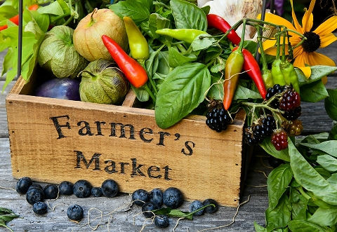 a box full of fresh produce