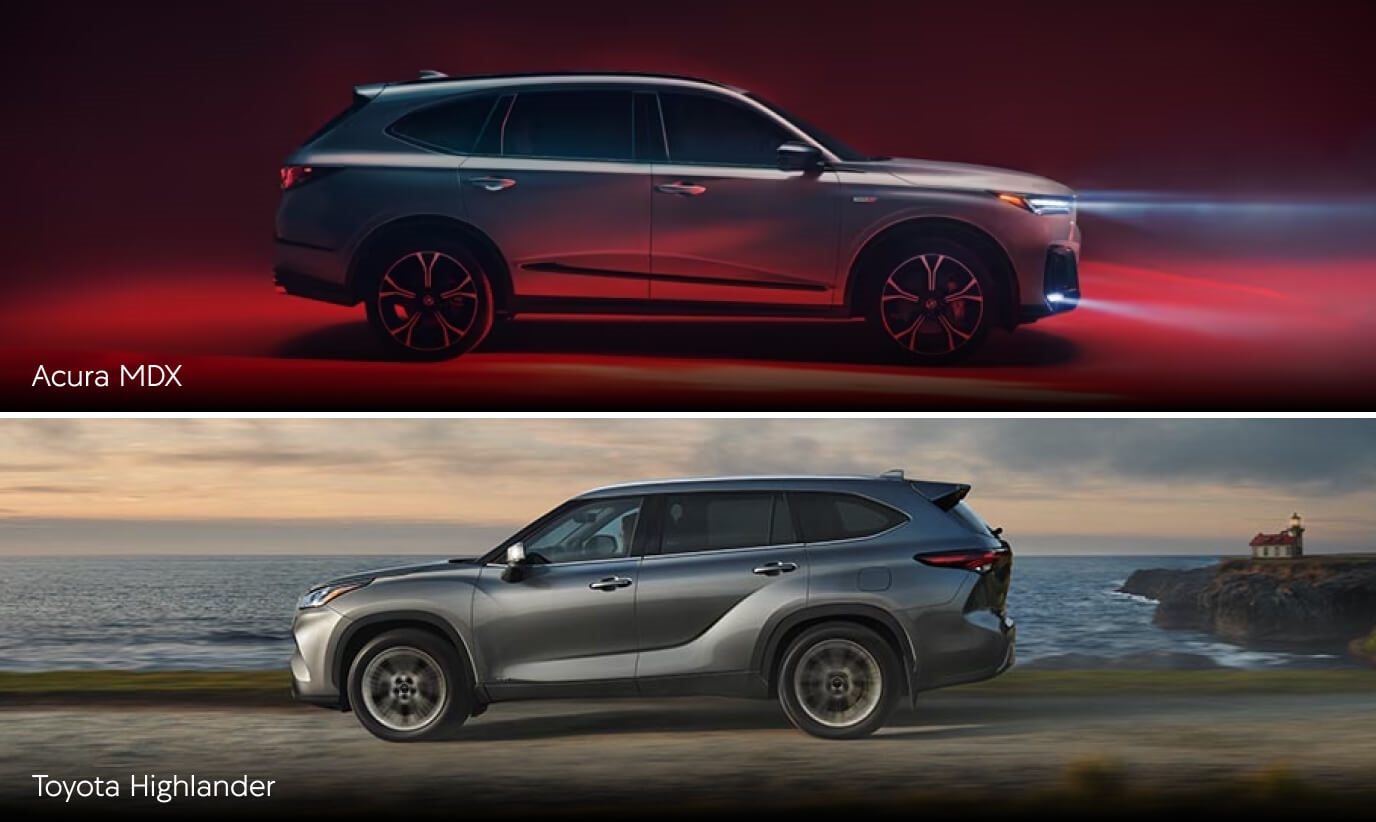 Acura MDX vs. Toyota Highlander Specs: