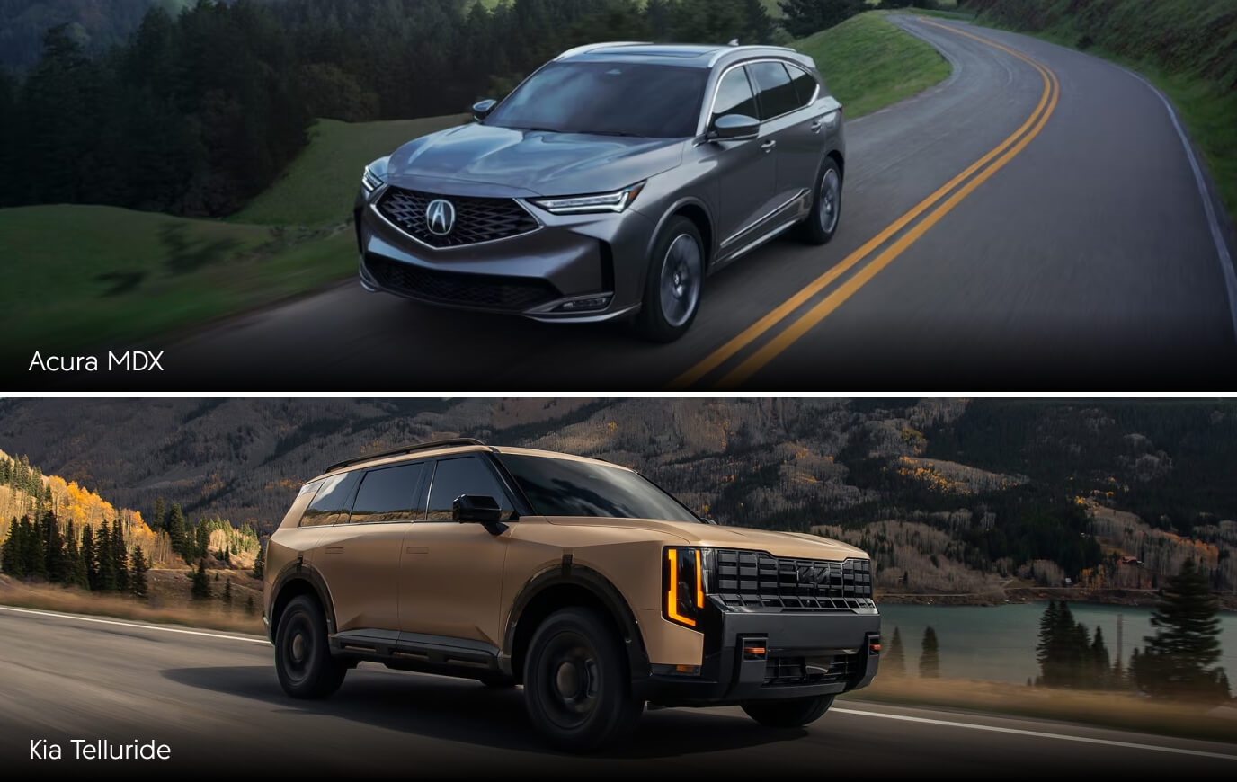 Acura MDX vs. Kia Telluride: Your Guide to Family-Friendly Three-Row SUVs