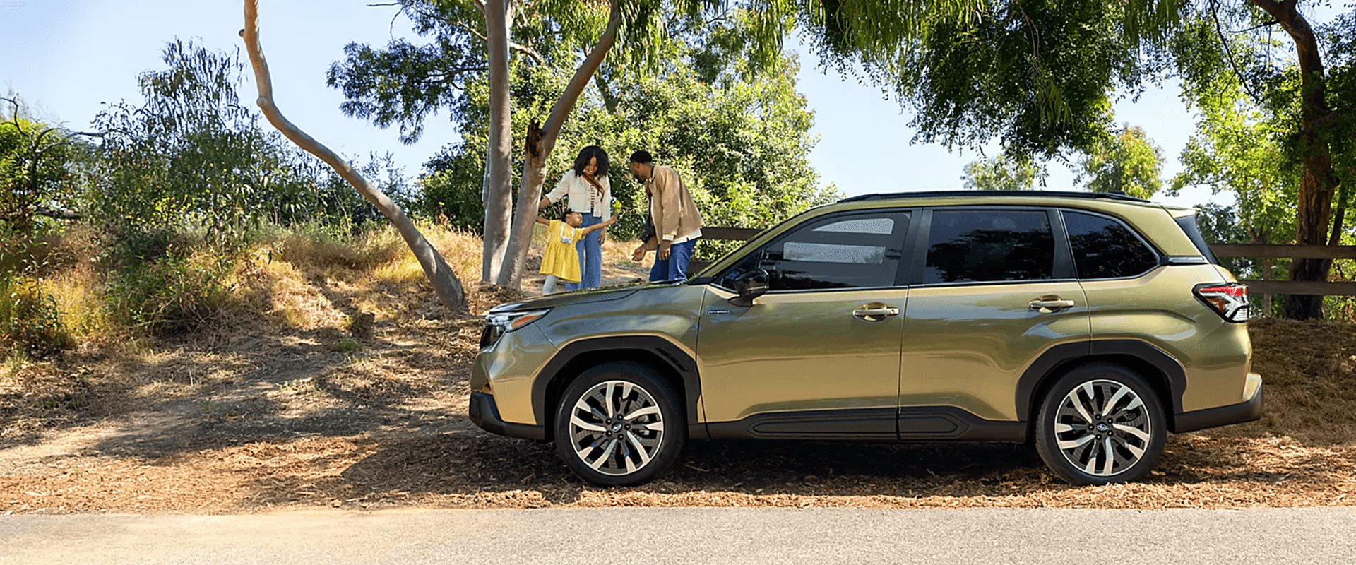 2026 Subaru Forester Hybrid driving on a mountain road in Prescott, AZ