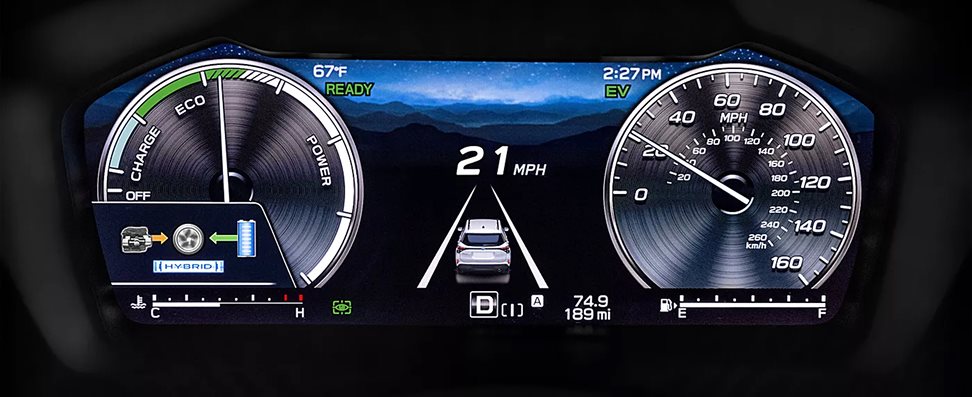 Forester Hybrid digital instrument cluster