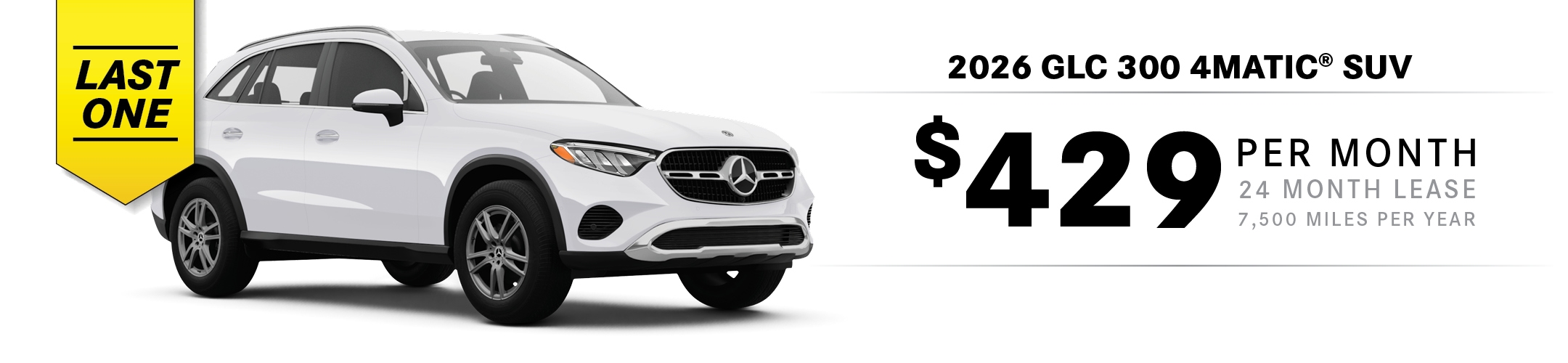 2026 Mercedes-Benz GLC 300 4MATIC SUV Lease Special