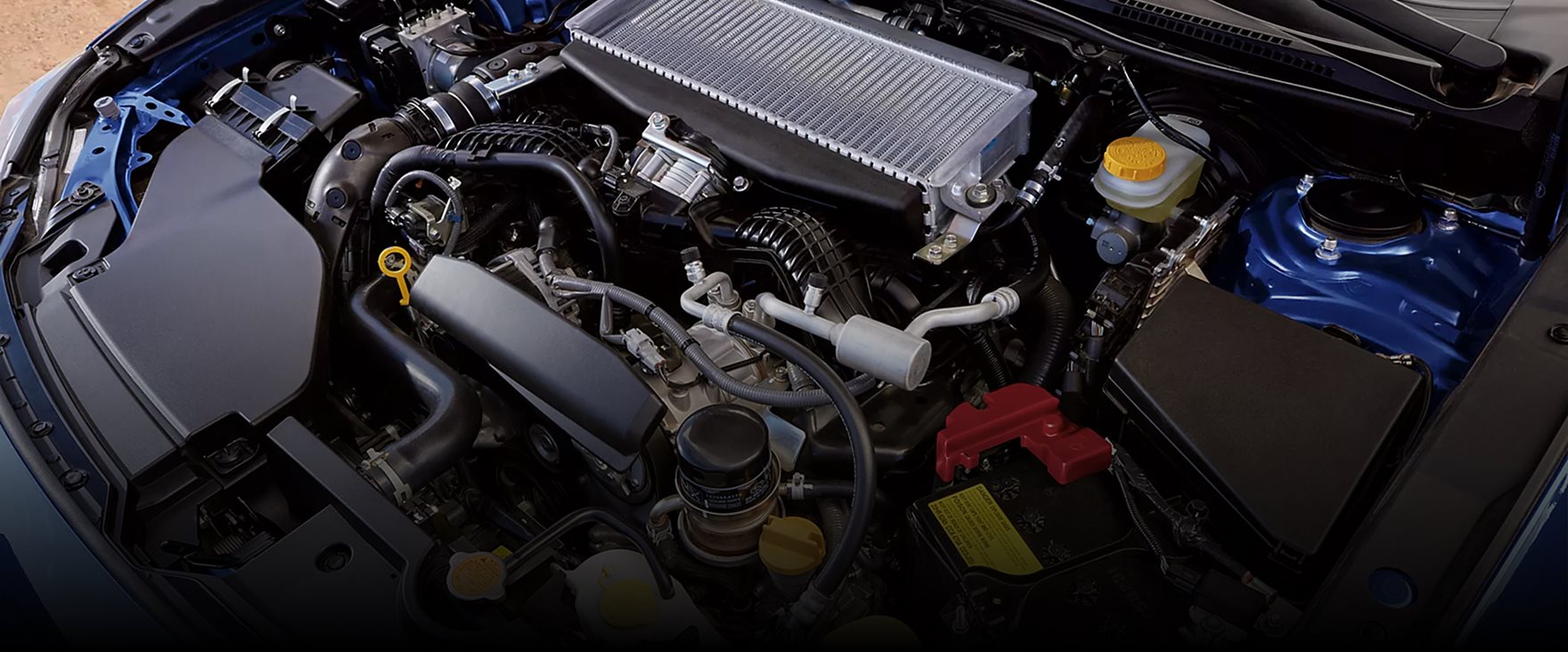 2026 Subaru WRX 2.4-liter direct-injection turbocharged SUBARU BOXER engine under the hood