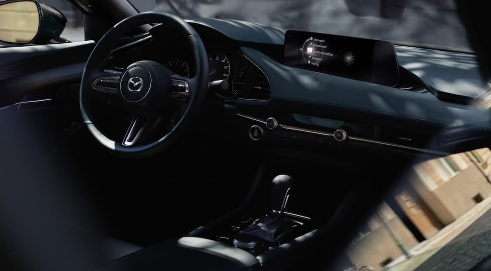 Black dash in a 2026 Mazda3 Hatchback.