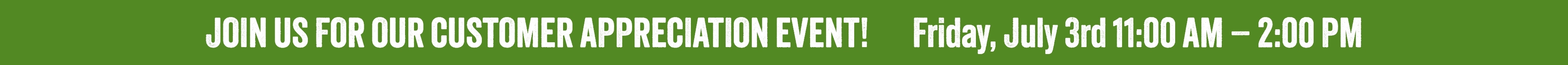 Customer Appreciation Event
