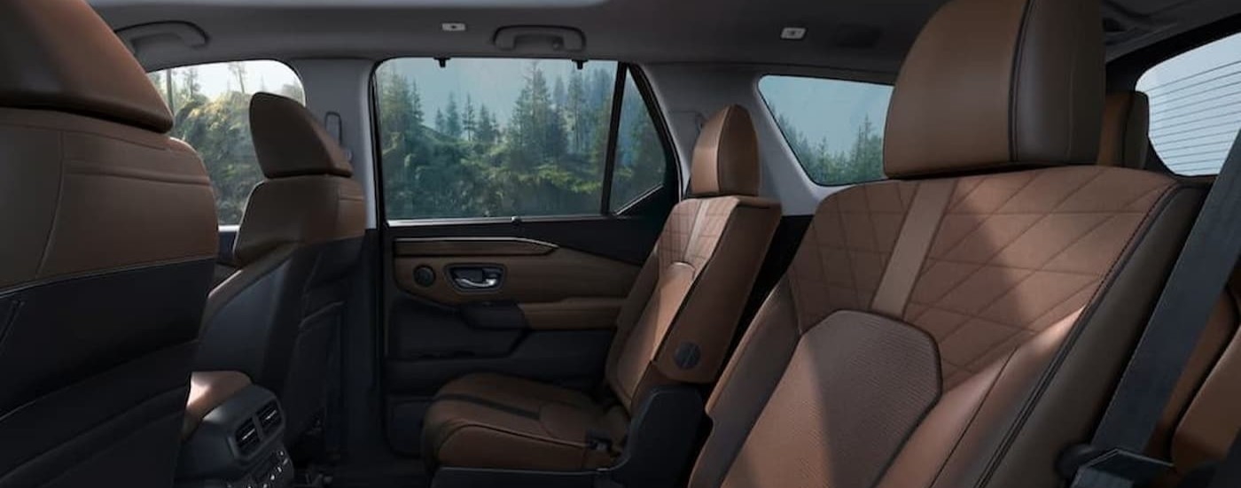 Black and brown interior in a 2026 Honda Pilot.