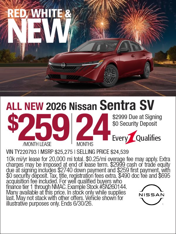 2026 Nissan Sentra SV